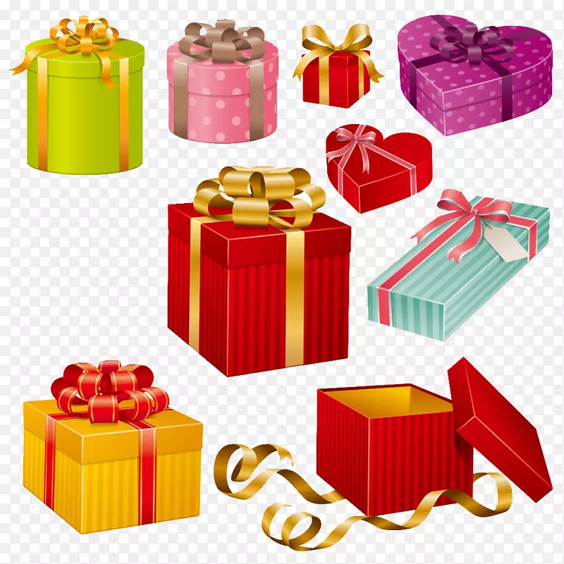礼品盒设计师-卡通图片，卡通礼品，假日礼品包