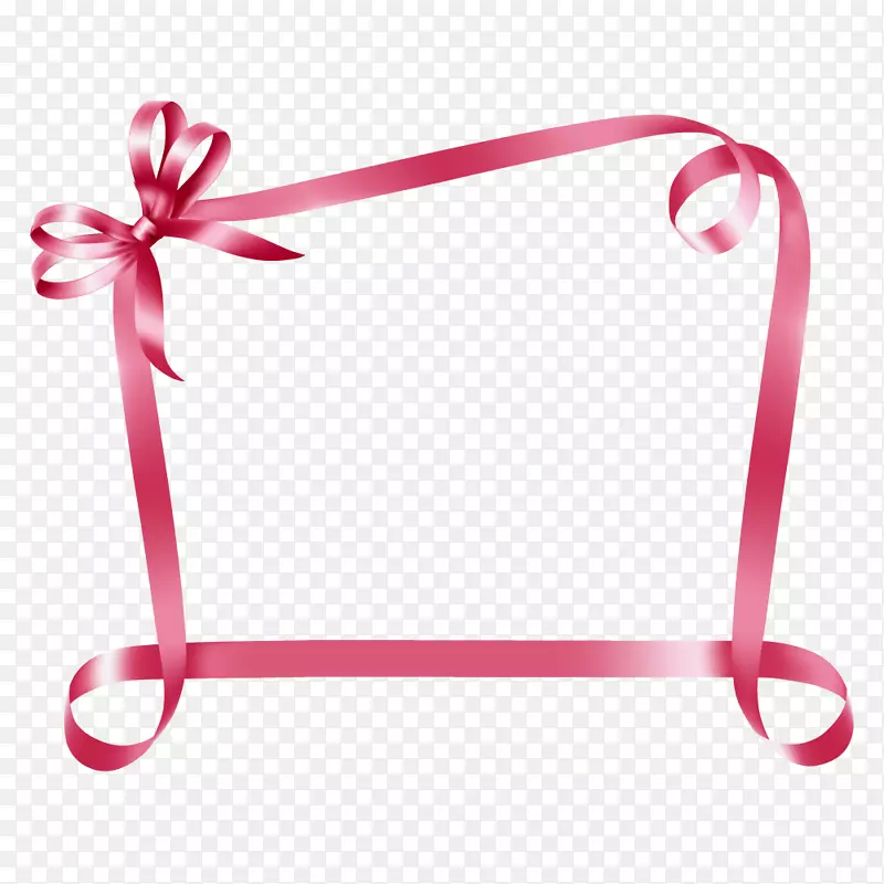 生日蛋糕贺卡-粉红色礼品包装丝带