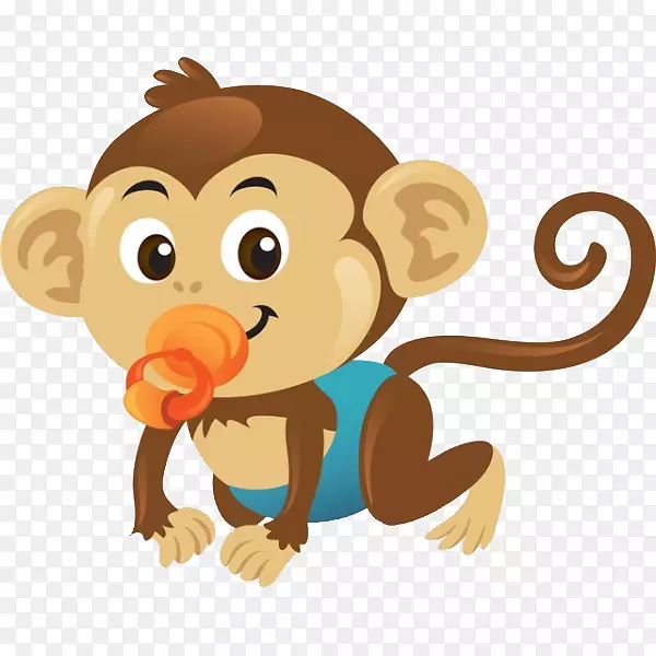 小猴子-免费剪贴画-可爱的猴子