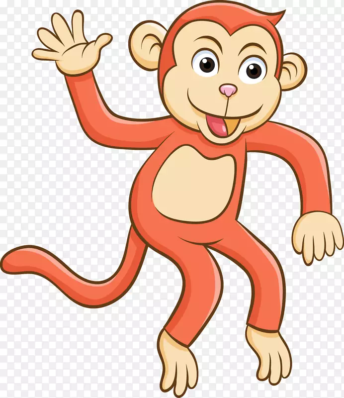 猴子猿类动画剪辑艺术-卡通猴子