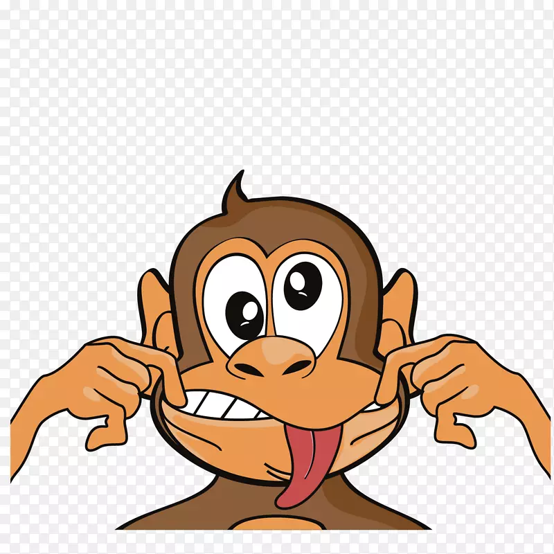 卡通猴子插图-卡通小猴子脸