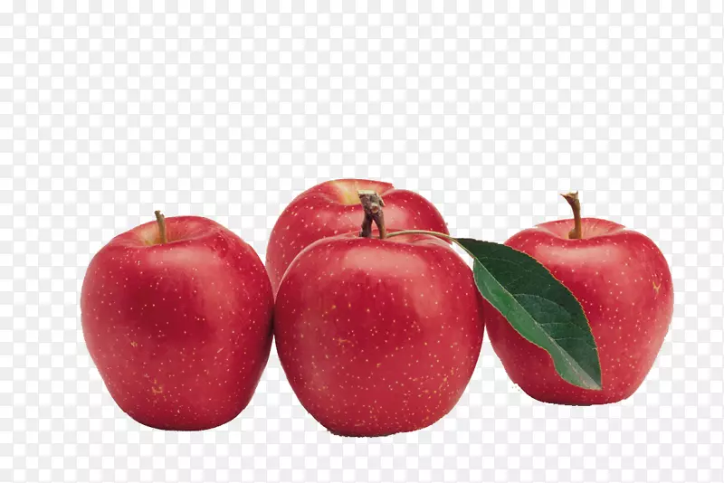 苹果吃食物膳食纤维果胶-四个红苹果