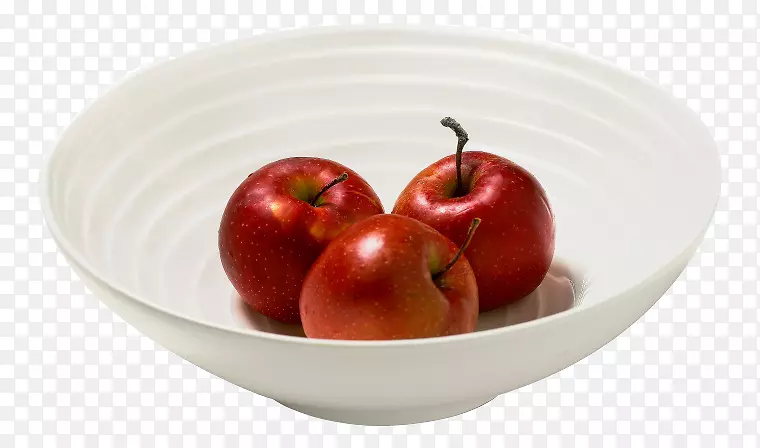 苹果盘碗-三个红苹果