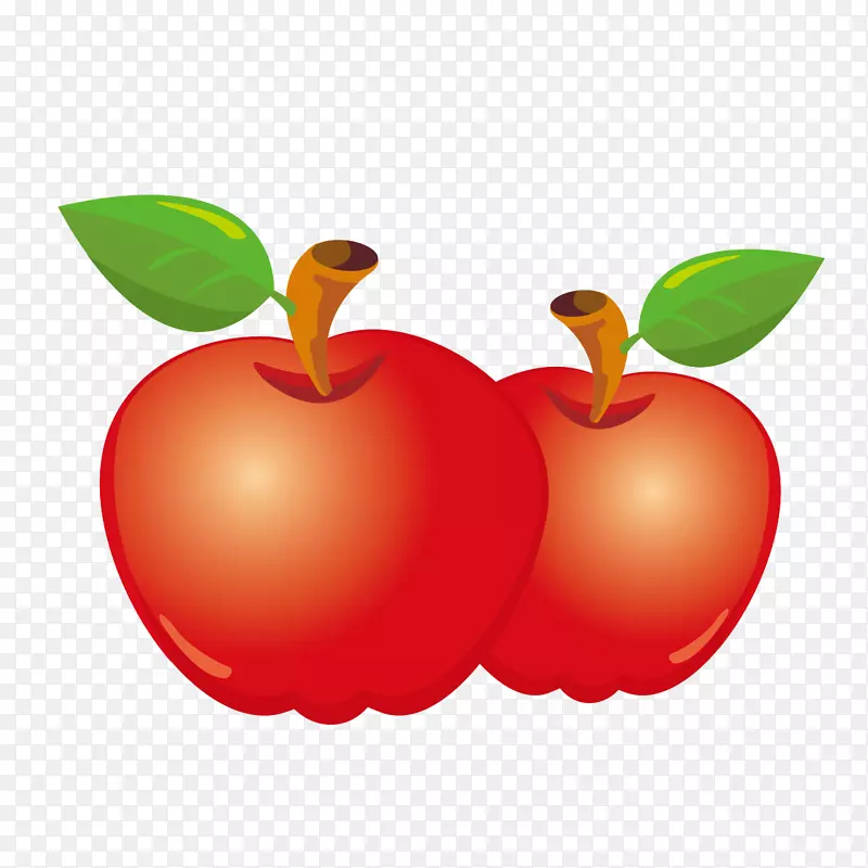 苹果梨手绘红苹果