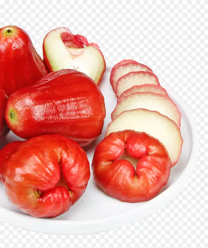 爪哇苹果草莓素食料理-桌上有蜡苹果
