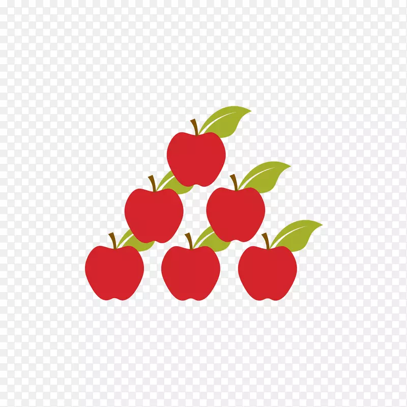 红苹果-堆叠的红苹果