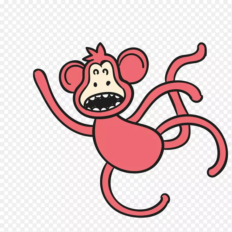 卡通儿童下载插图-卡通猴子
