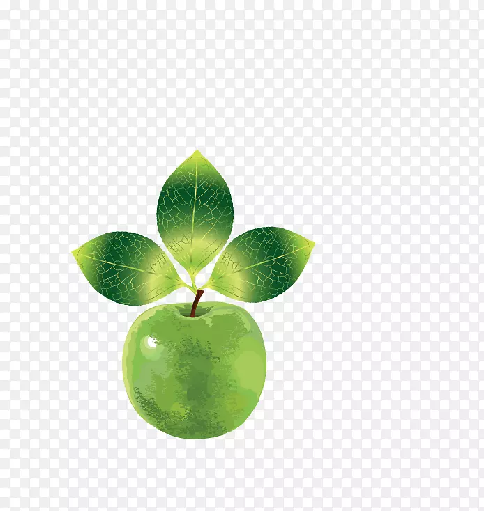 商标剪贴画-绿色苹果
