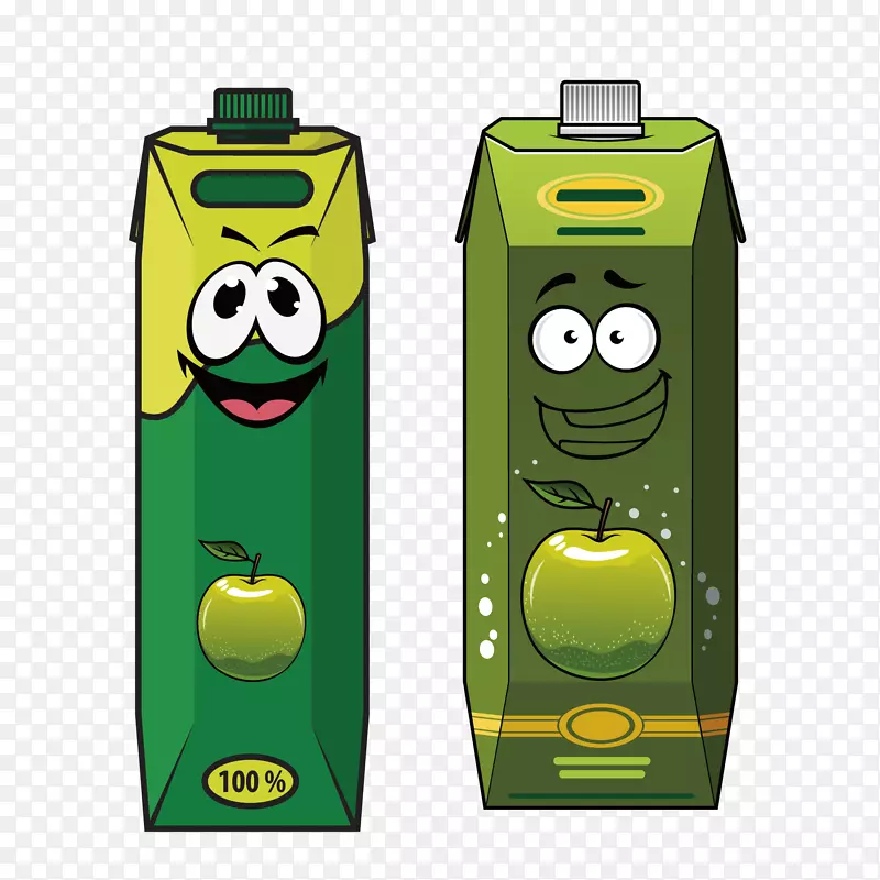 果汁卡通包装和标签纸盒-苹果汁