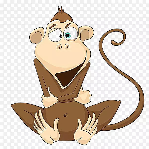猿猴剪贴画.卡通猴子材料