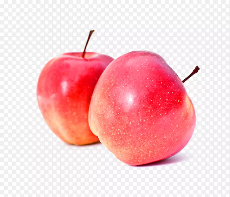 脆苹果红鲜美金黄美味两个红苹果