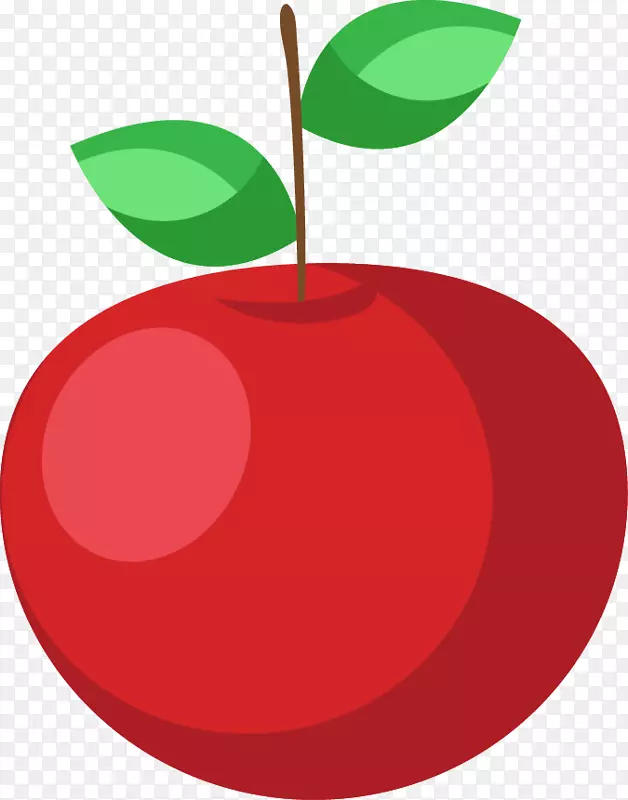 樱桃文字剪辑艺术-新鲜绿叶漆红苹果