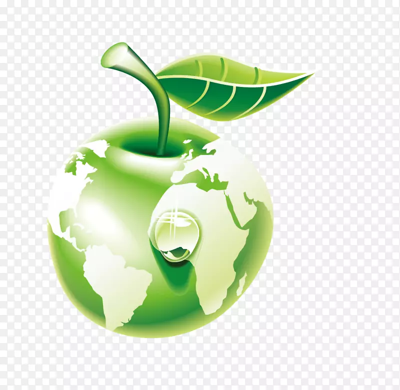 地球版税-免费剪贴画-绿色苹果