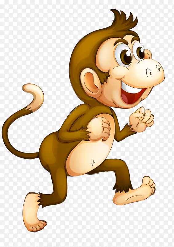 黑猩猩猴子动画剪辑艺术-卡通猴子