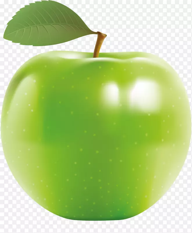 苹果水果食品剪贴画-绿色苹果