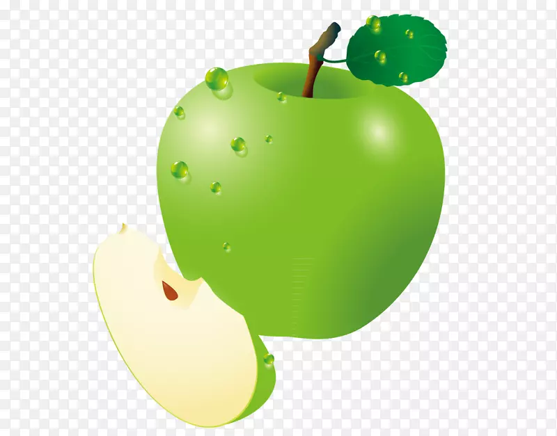 芬达苹果剪贴画-绿苹果
