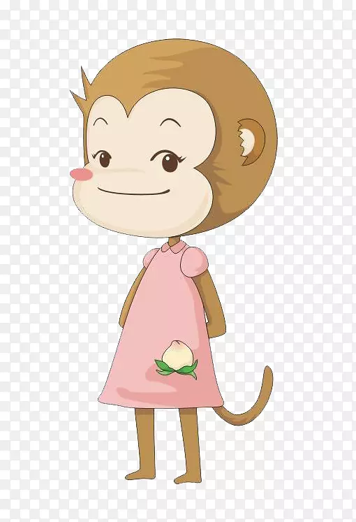 小鼻猴剪贴画-可爱的金丝猴