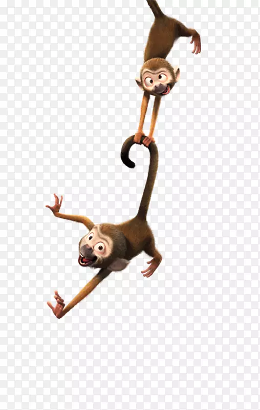 猴子剪贴画-玩猴子