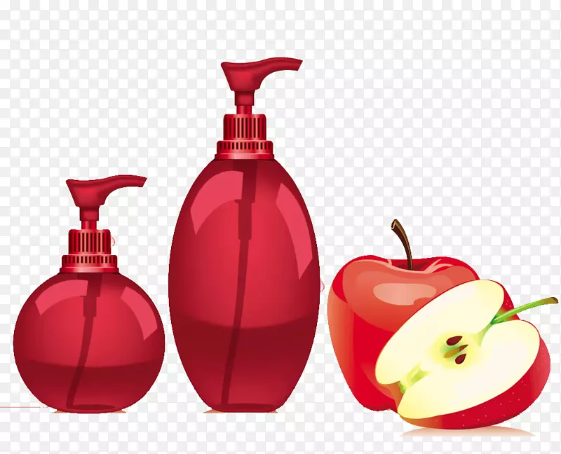 洗发水瓶沐浴胶夹艺术苹果洗涤用品