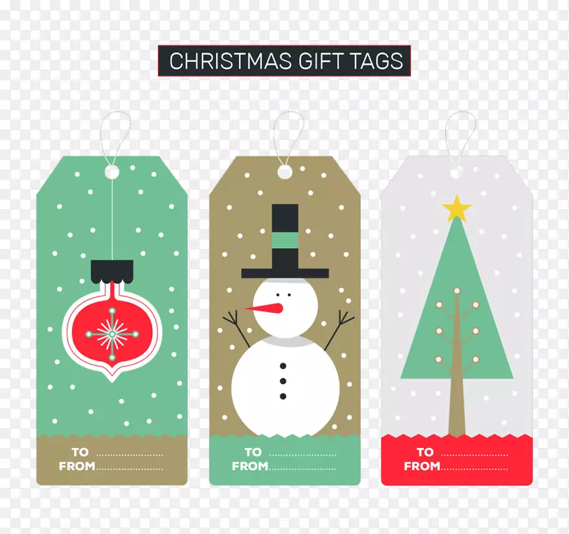 圣诞礼品标签-圣诞礼品卡标签