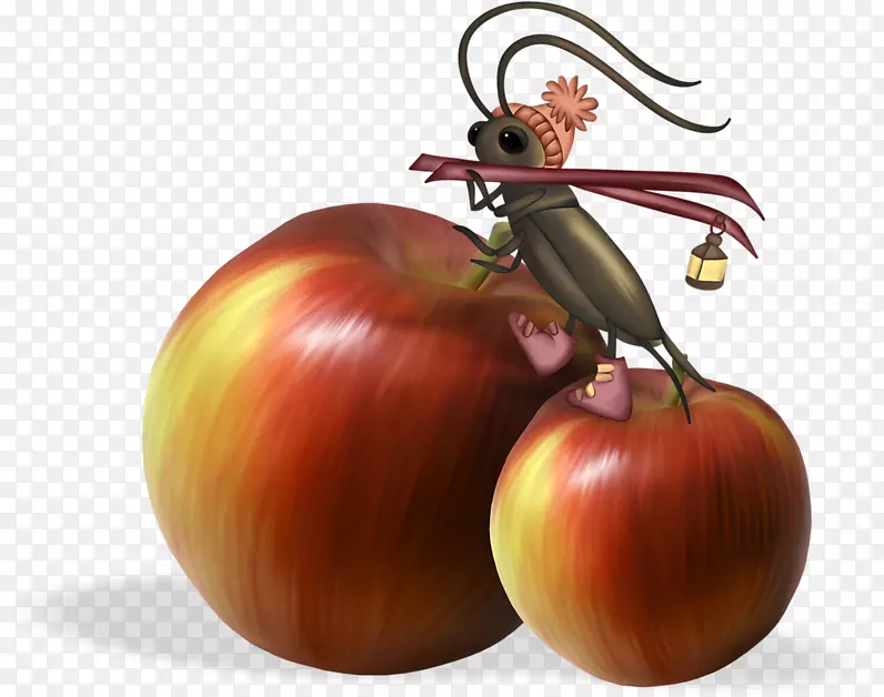 草莓苹果水果手绘红苹果