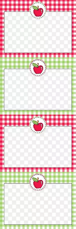 纸名标签别针贴纸iphone x绿色及红苹果盒