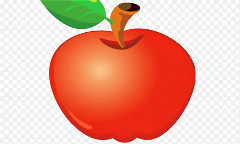 苹果卡通-卡通美丽的红苹果