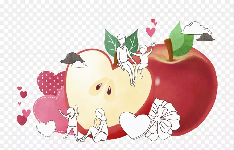 苹果插图-红苹果
