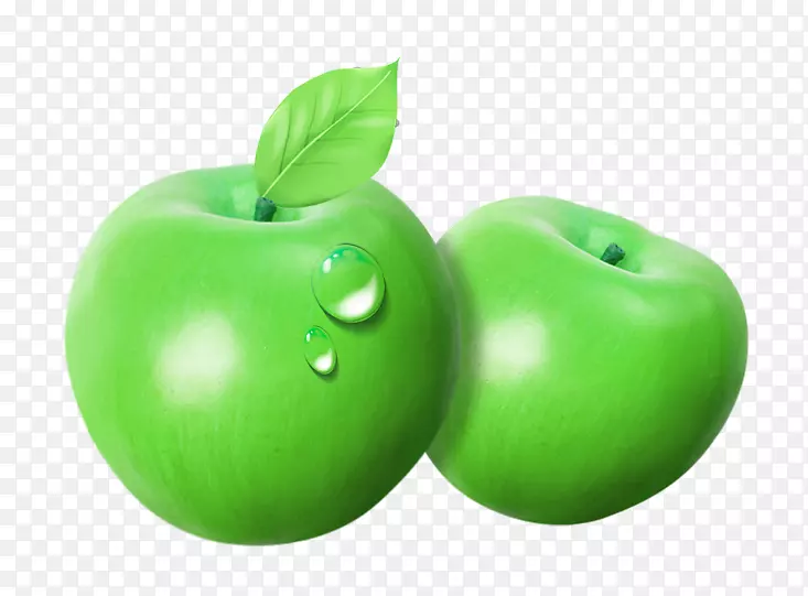 史密斯奶奶绿色苹果-两个蓝苹果