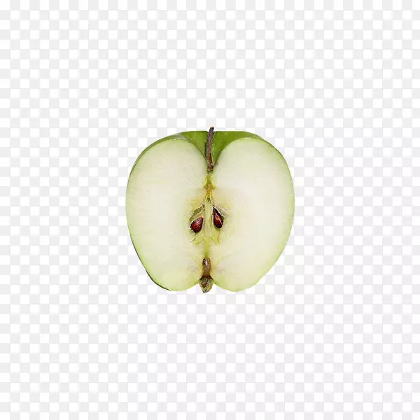 苹果果实-切成绿色的苹果