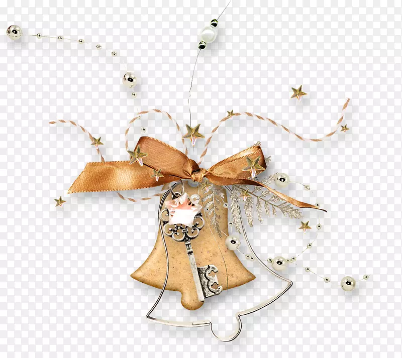 圣诞点缀礼品丝带-圣诞星铃彩带