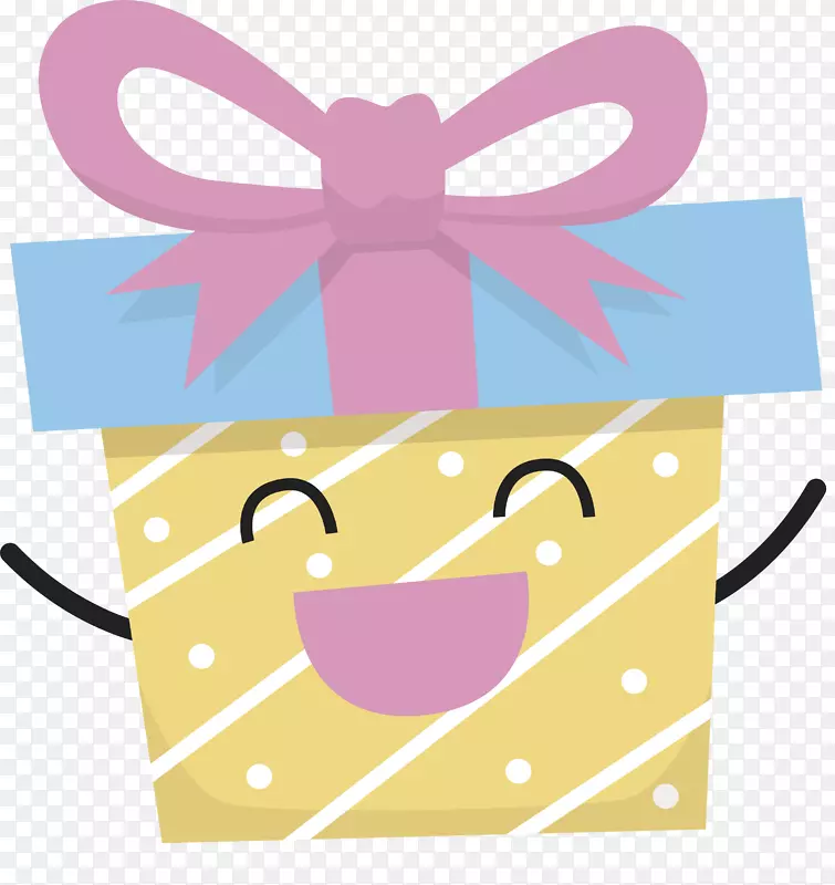 礼品剪贴画-快乐的欢呼礼盒