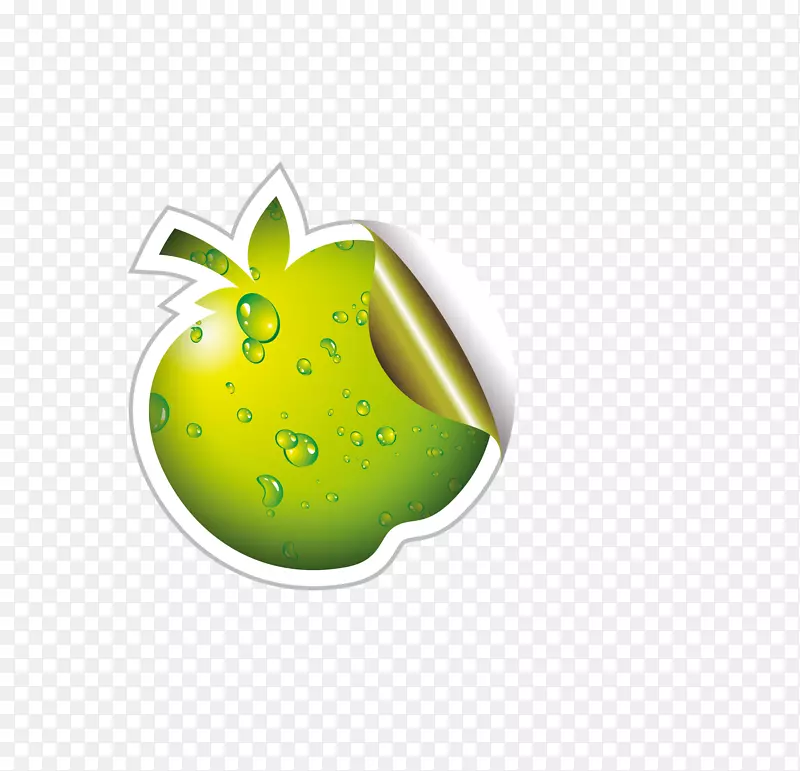 创意设计图绿苹果