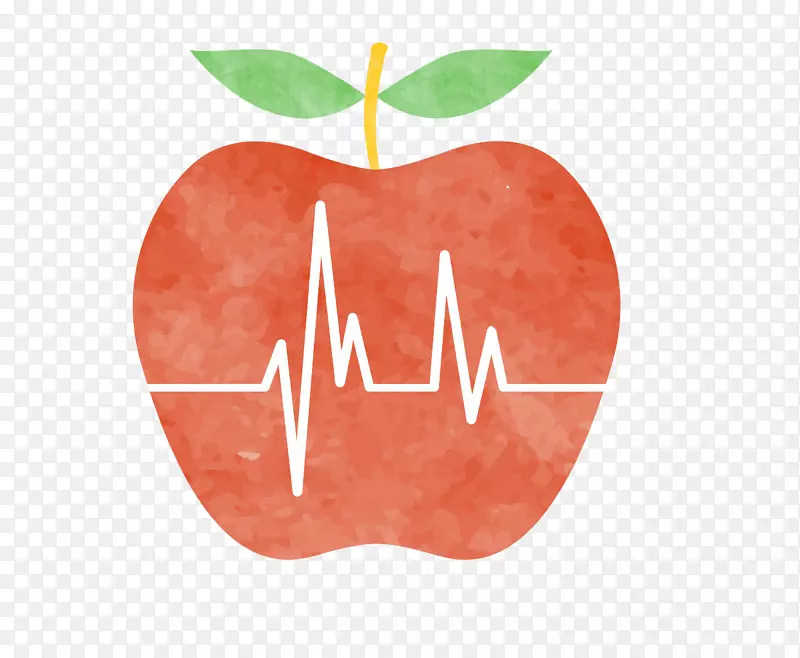 健康苹果醋吃减肥.苹果和心电图