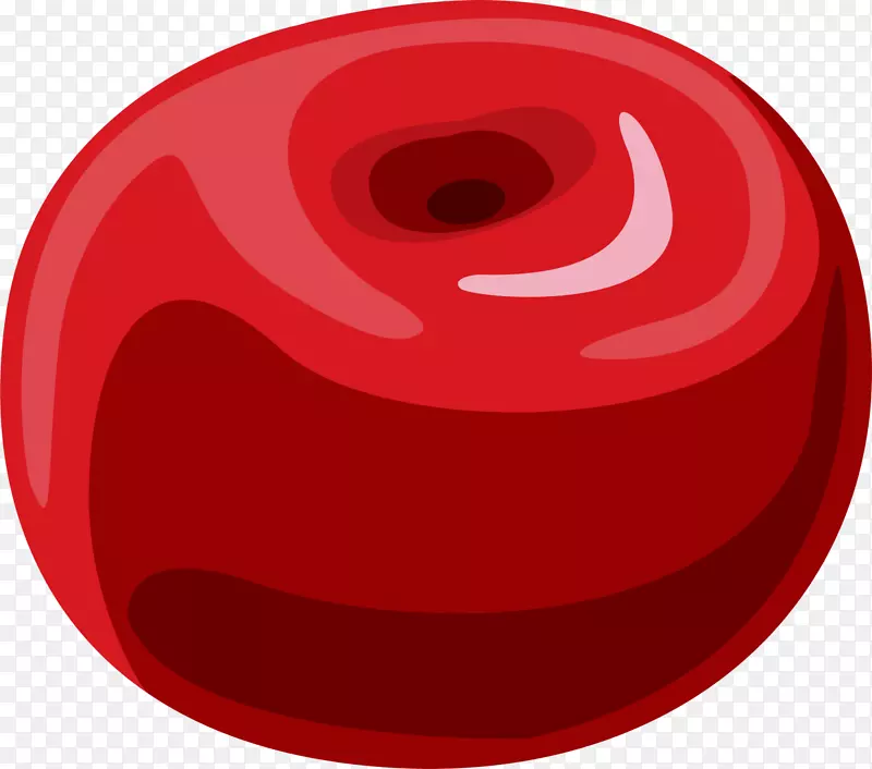 圆圈剪贴画-小鲜红苹果