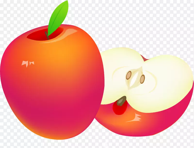 苹果图标-卡通红苹果