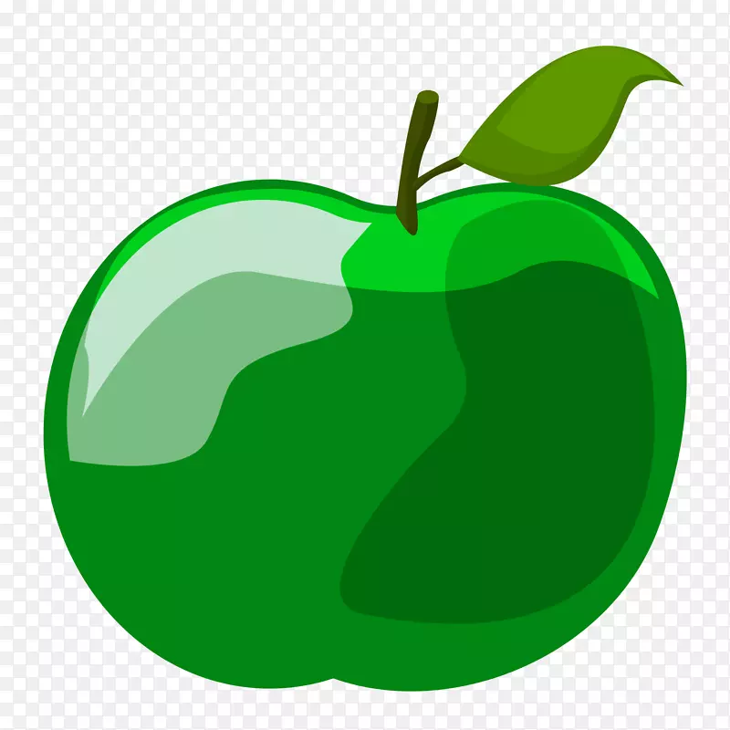 苹果汁苹果派-卡通绿色苹果