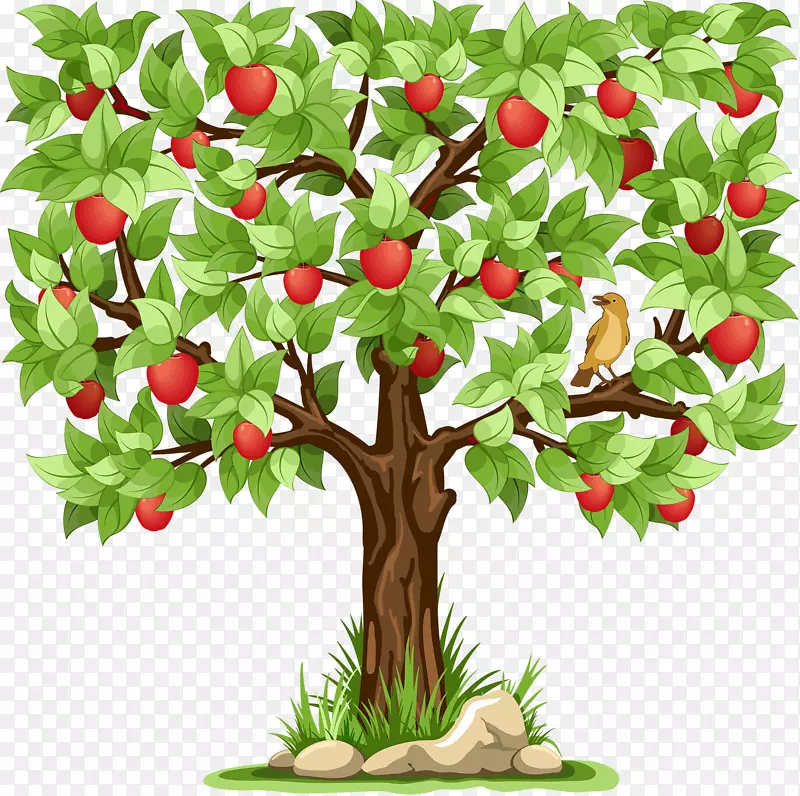 苹果摄影剪贴画-卡通苹果树