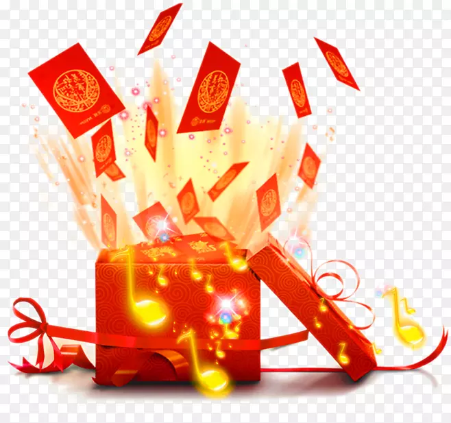 红包设计师剪贴画-礼品，红色，礼品证书