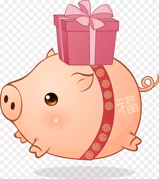 家猪电脑鼠标礼品-猪礼物