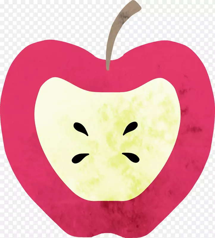 苹果剪贴画.手绘红苹果