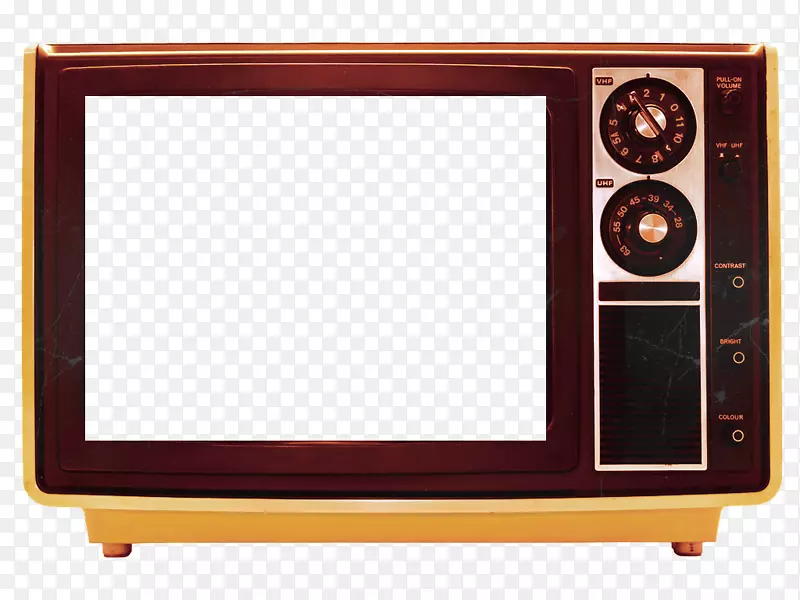 20世纪70年代复古电视网络电视频道创意卡通手绘边框复古电视