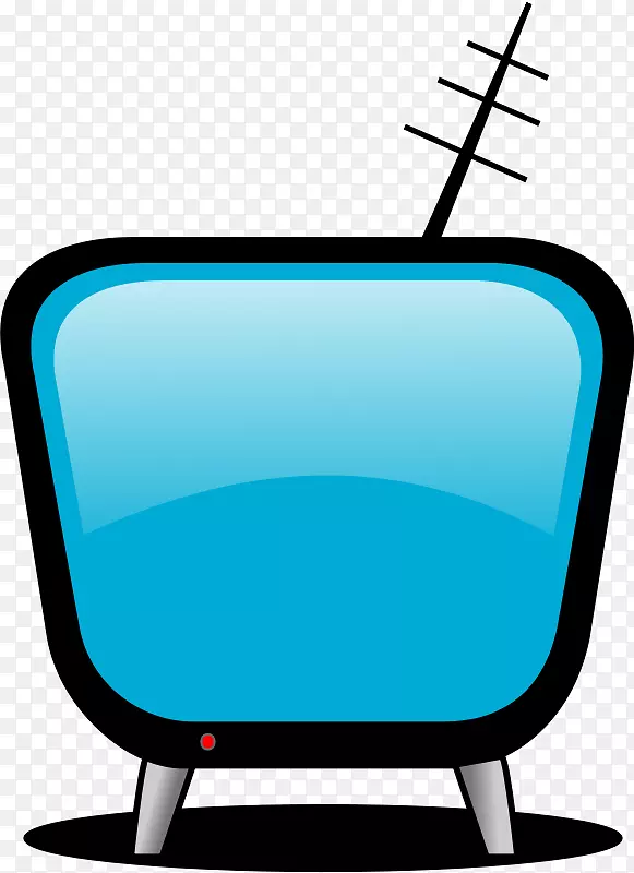 电视免费内容剪辑艺术-蓝色夸张电视