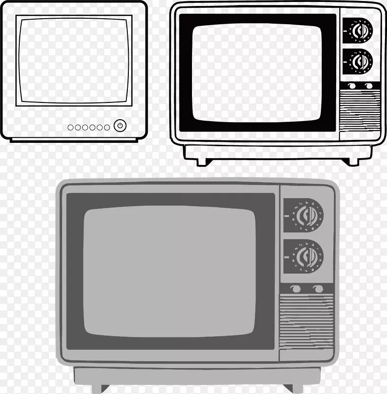 电视机电子日间电视.黑白电视设备背景材料