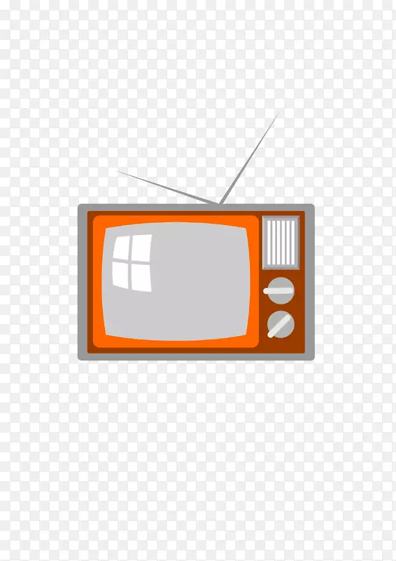 电视天线图标-带天线的老式电视