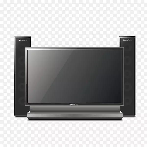 平板显示电视-每日用品，电视，黑色