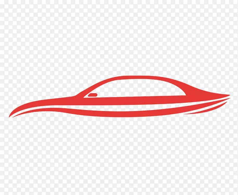 商标字体-红色汽车流线型PNG图片