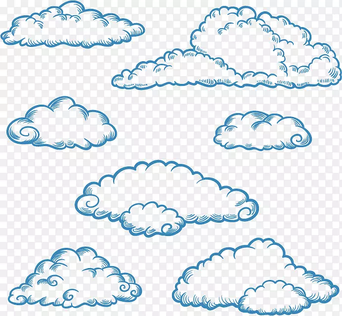云图下载-手绘云轮廓