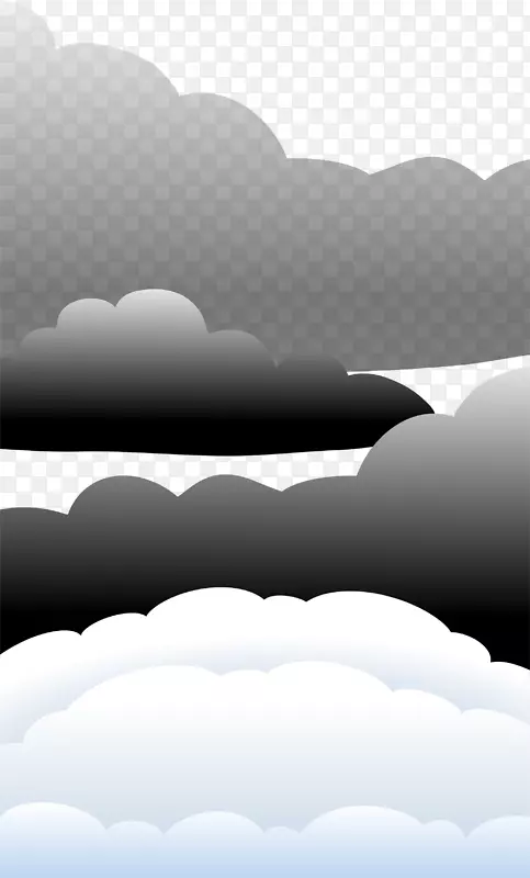云艺术品.手工绘制的黑云和云