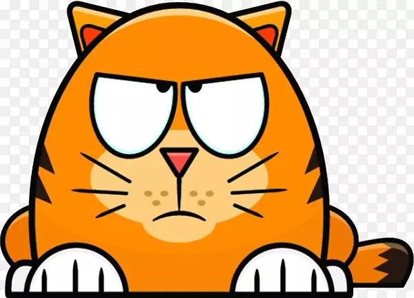 猫卡通版税-免费剪贴画-脾气暴躁的猫
